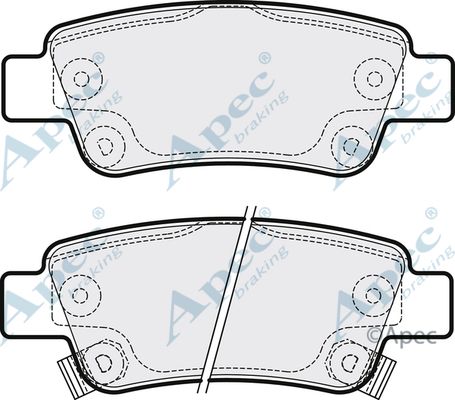 APEC BRAKING Комплект тормозных колодок, дисковый тормоз PAD1583